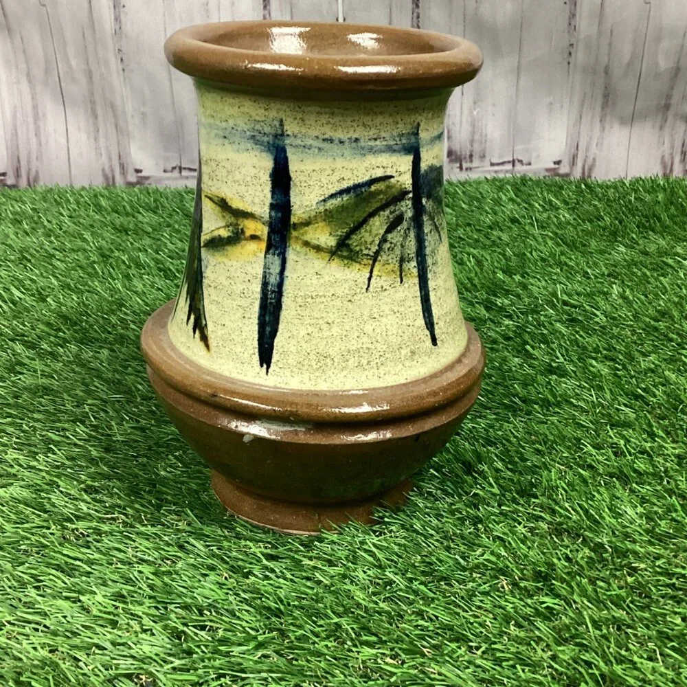 Vintage Hand Painted Vase Pottery